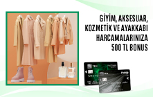 Giyim Alışverişlerinize Toplam 500 TL Bonus!